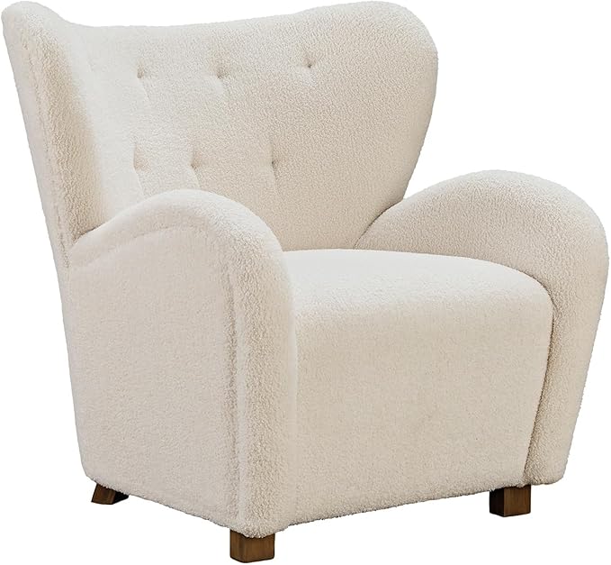 Signature Design by Ashley Larbell Contemporary Accent Chair with Wingback and Arm Rest Beige