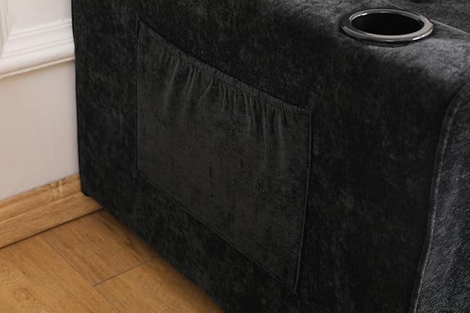 ERYE Foldable Loveseat Sofa Convertible Pull Out Sleeper Sofabed2 Seat Tufted Upholstered Sofa Modern Convertible Sleeper Couch Bed with Cupholders and Side Pockets