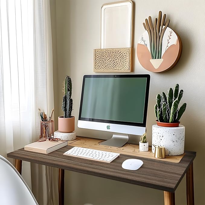 Kaboon 48x26 inches Tabletop Solid One-Piece Desktop for Sit Stand Desk Double Desks L Desk DIYWood Countertop Home or Commercial Use1 inch ThickEucalyptus/Rustic Wood26 D x 48 W