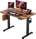 ErGear Height Adjustable Electric Standing Desk 44 x 24 Inches Sit Stand up Desk Memory Computer Home Office Desk Vintage Brown