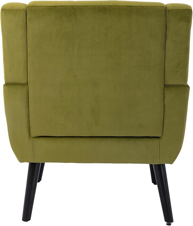 Modern Soft Velvet Material Ergonomics Accent Chair Living Room Chair Bedroom Chair Home Chair with Black Legs for Indoor Home