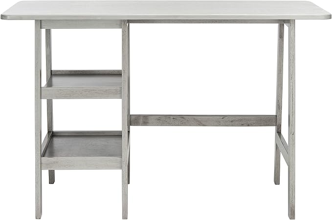 SAFAVIEH Collection Sofara Dark Grey 2-Shelf Storage Computer Table Home Office Desk DSK1403B