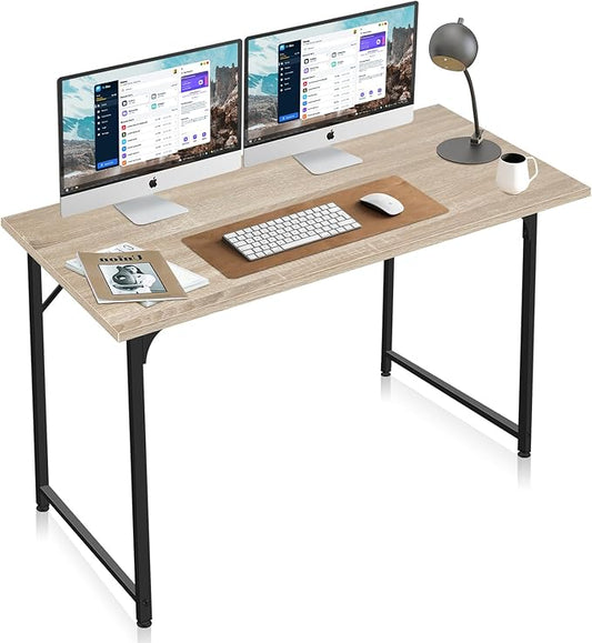 YRLLENSDAN Wooden Large Desk 48 Inch Gaming Desk Modern Writing Desk Workstation PC Laptop Table for Home and Office Nature
