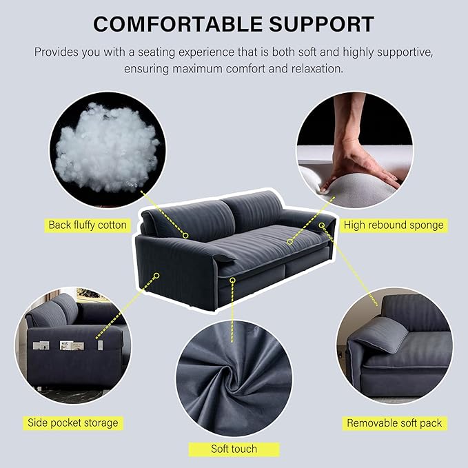 Newfun 66 Futon Sofa Bed 3 in 1 Convertible Sleeper Sofa with Side Storage Velvet Loveseat Bed Pull Out Sofa Bed for Living Room Small Space Bedroom Studio (Grey)