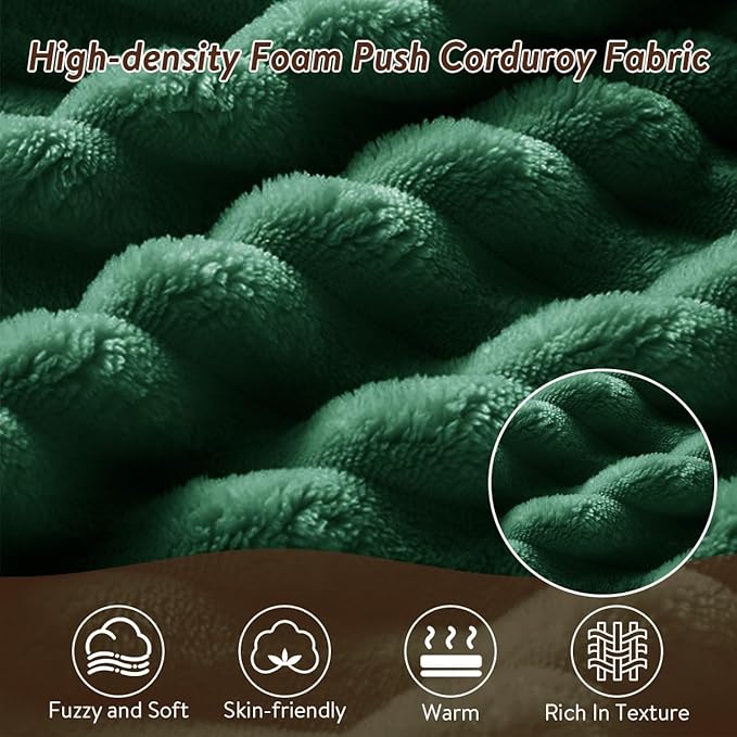 Oversized Double Chaise Lounge Chair IndoorWide Corduroy Boneless Chaise Lounges Sofa Comfy Upholstered Sectional Cloud Couch No Assembly Required Loveseat Sleeper Chair Bed for Living Room(Green)