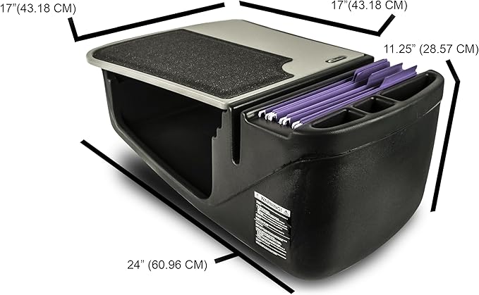 AutoExec AE-GMEF-BT Efficiency GripMaster Car Desk for Your Vehicle Workstation and Mobile Office Black