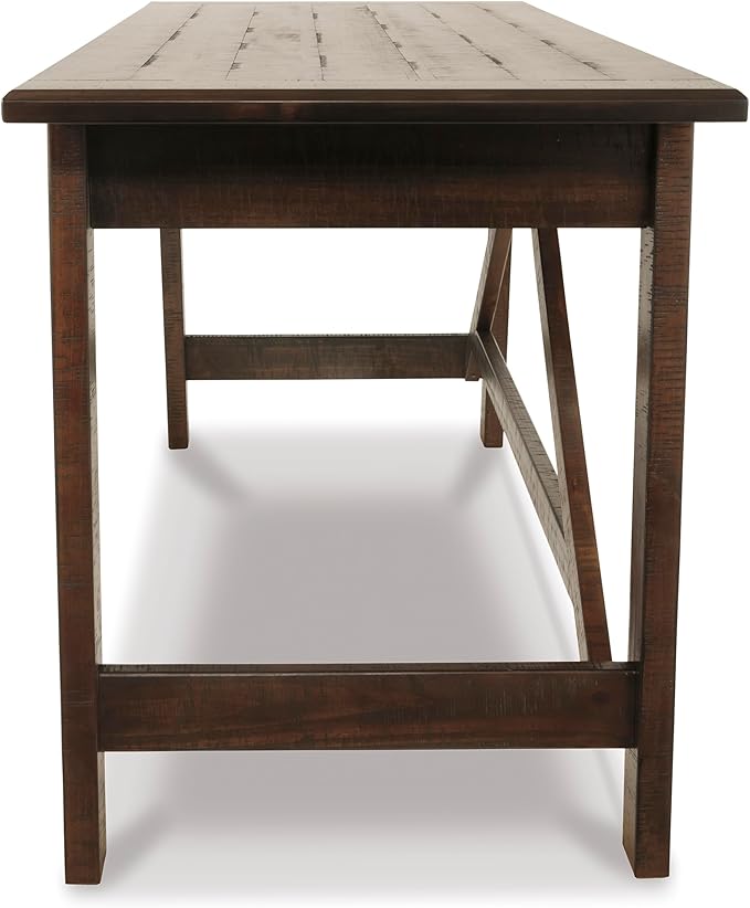 Signature Design by Ashley Baldridge Home Office Desk Rustic Industrial Desk With Drawers Wood Construction Smooth-Gliding Storage for Workspaces Ideal Office Desk for Home Offices Brown