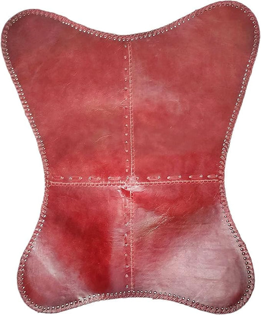 Leather Butterfly Chair – Butterfly Chair Cover – Handmade Leather Chair Cover – Vintage Leather Chair Cover – Living Room Chair Cover for Home Décor (Cherry Red)
