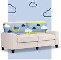 Serta Palisades 73 Track Arm Sofa Easy Care Polyester Soft Pillow Back Pocket Coil Seat Cushions Removable Covers Loveseat or Couch for Small Spaces Living Rooms or Bedrooms Cream White