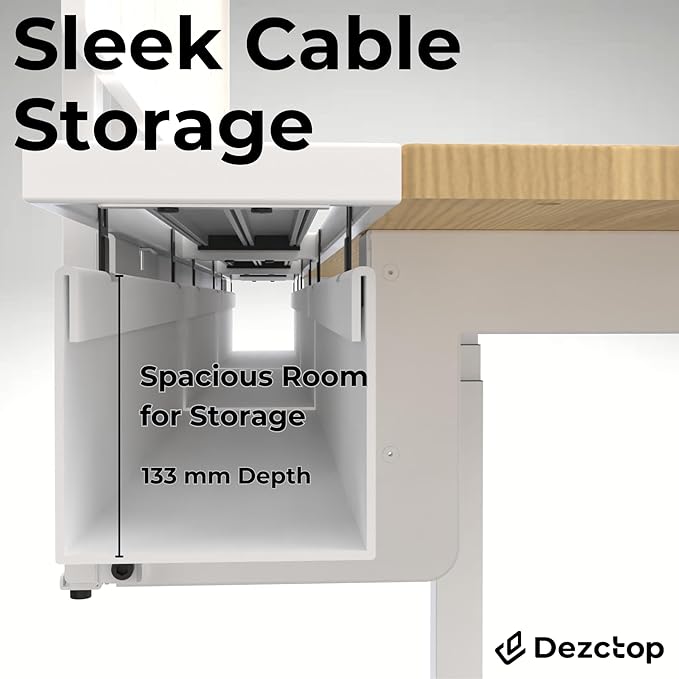 Dezctop Bifrost 160 63W x 28D Gaming PC Computer Desk with Shelves Large Workstation for Gamers or Home Office with Pegboard Built-in Cable Management Stainless Steel Frame (Oak 63W x 28D)