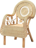Baxton Studio Putri Modern Bohemian Natural Rattan Arm Chair