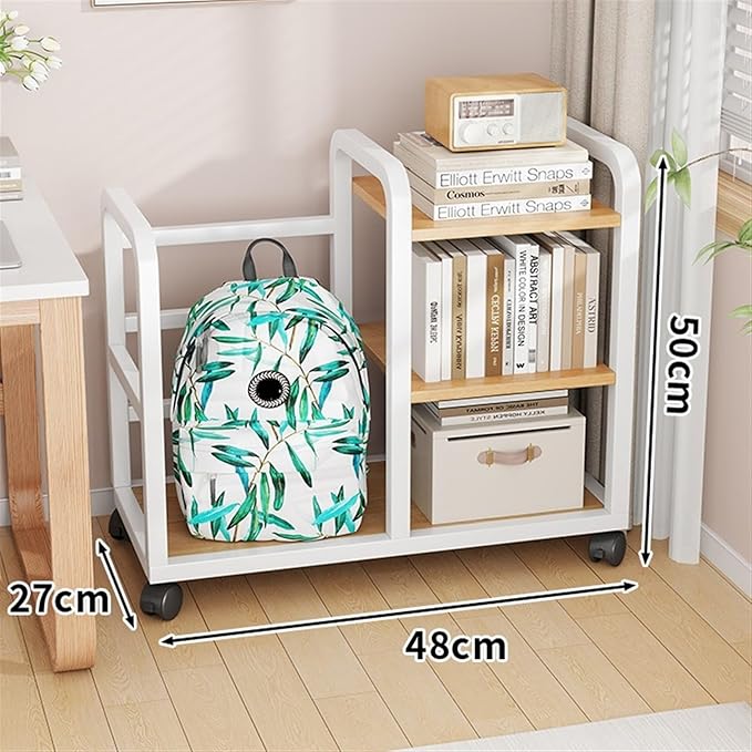 Mobile Filing Cabinet with Wheels File Storage Trolley Cabinet Storage Cabinet Under the Desk Mobile Bookshelf Under the Desk Shelf File Cabinet