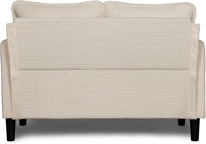 Corduroy Oversized Armchair 48 Extra Wide Accent Chairs W/Double Solid Wood Frame for Living Room Modern Lounge Chair Upholstered Cloud Single Sofa with Pillows