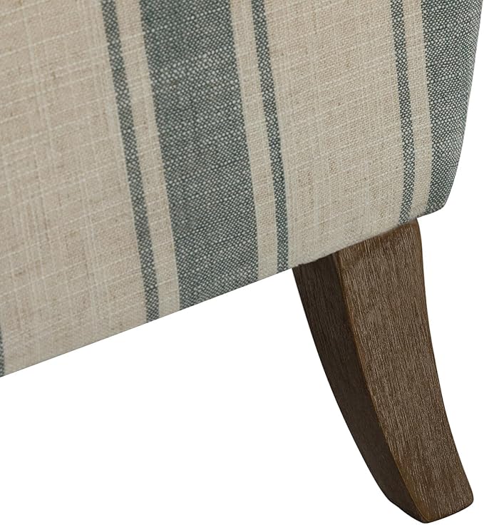 Upholstered Accent Chair with Arms and Wooden Legs Modern Comfy Armchair Reading Chair for Living Room Bedroom