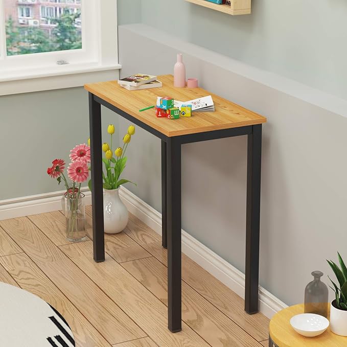 soges 31.5 inches Desk Small Desk Computer Desk Home Office Table Laptop Desk Writing Desk Study Table Computer Workstations Teak GCP2AC3-80TB