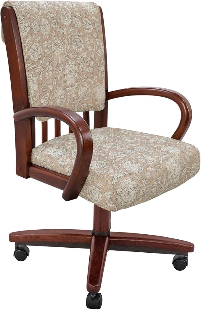 Chromcraft Set of 1 Chairs Chairs with Soft Wheels for Kitchen Room