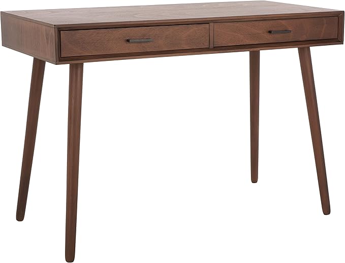 SAFAVIEH Home Collection O'Dwyer Brown 2-Drawer Computer Table Office Desk