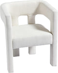 Modern Living Room Chair Accent Arm Chair Dining Chair Kitchen Dining Living Room Chairs Contemporary Designed Fabric Upholstered Chair Kitchen Side ChairComfy Vanity Desk Chair for Bedroom-Beige
