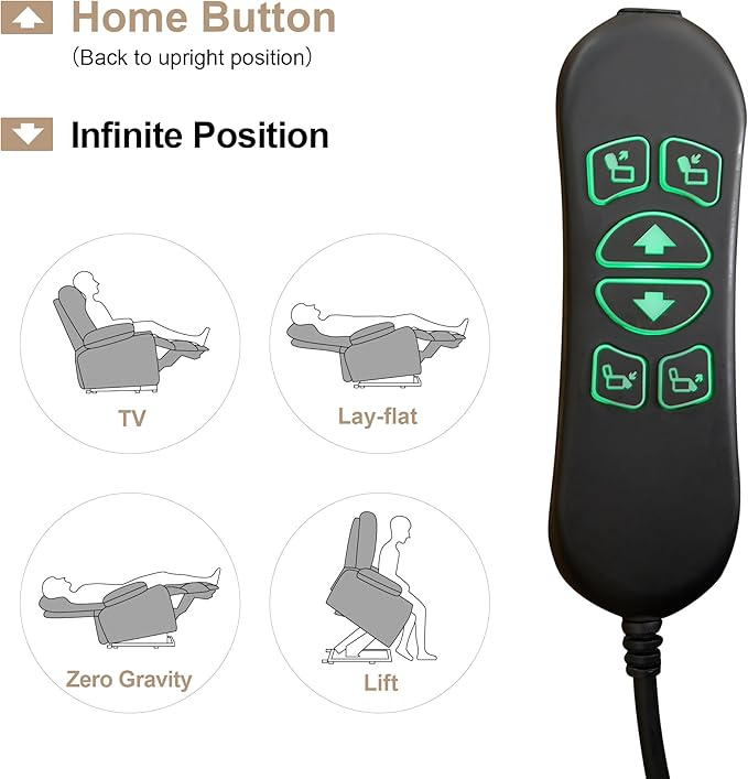 Oversized Power Lift Recliner Dual Motor Elderly Lift Chair with Independent Backrest &amp Footrest Adjustment Hidden Cupholder USB-A/USB-C Charging Ports Lounge Chair for Living Room