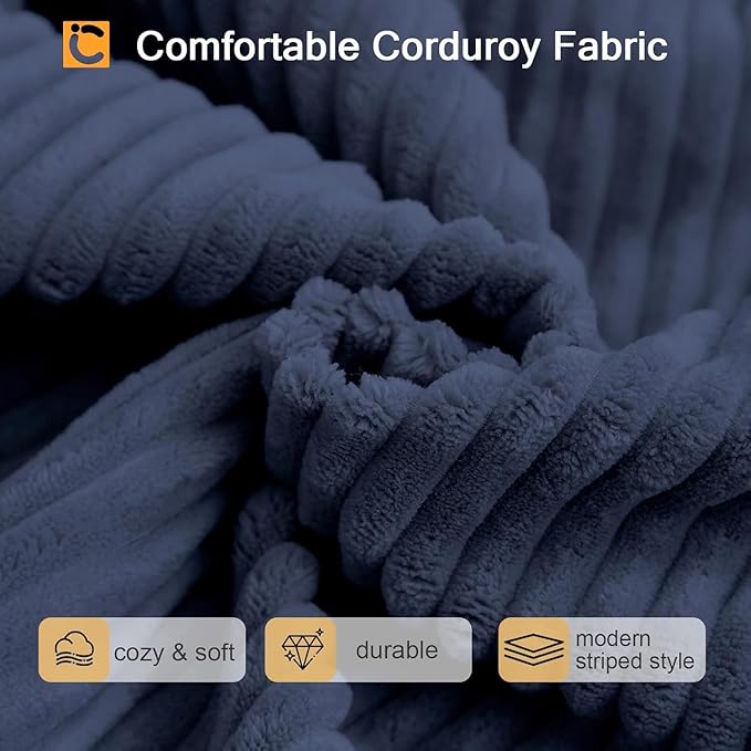 COMAX Folding Sofa Bed Queen 4-in-1 Foldable Floor Couch Convertible Futon Sofa with Armrests Sleeper Mattress Fold Out Chair Bed Lounge Guest for Living Room Navy Blue