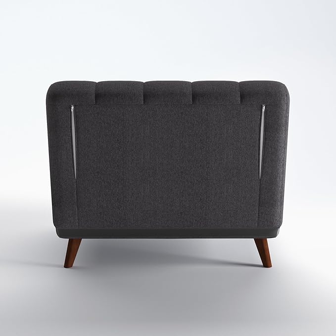 Artdeco Home 40 W Convertible Futon Chair with Matching Pillow(s) for Small Space Living Room and Apartment (03 Charcoal)