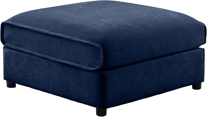 Movable Storage Ottoman for Modular Sectional Sofa Modern Oversized Upholstered Couch for Living Room Bedroom Office Apartment White