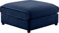Movable Storage Ottoman for Modular Sectional Sofa Modern Oversized Upholstered Couch for Living Room Bedroom Office Apartment White