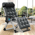 DoCred Comfy Chair Folding Chair Recliner Chair for Bedroom and Living Room Folding Reclining Patio Chairs Lounge Chair with Removable Cushion for Indoor Outdoor