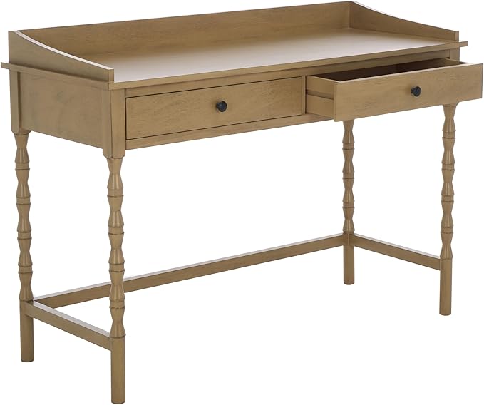 SAFAVIEH Home Collection Astaroth Desert Brown 2-Drawer Computer Table Office Writing Desk