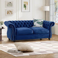 61W Mid Century Modern Chesterfield CouchUpholstered Velvet Loveseat Sofa with Button Tufted &amp Rolled ArmrestsDeep Seat Comfy Sofa with Nailhead Trim &amp Gourd Legs for Living RoomApartment(