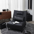 Accent Chair Tv Chair Living Room Chair Lazy Recliner Comfortable Fabric Leisure Sofa Modern High Back Armchair Balcony Study Reading Corner Chair Black