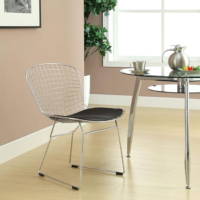 Set of 1 Replica Harry Bertoia Side Chair Black