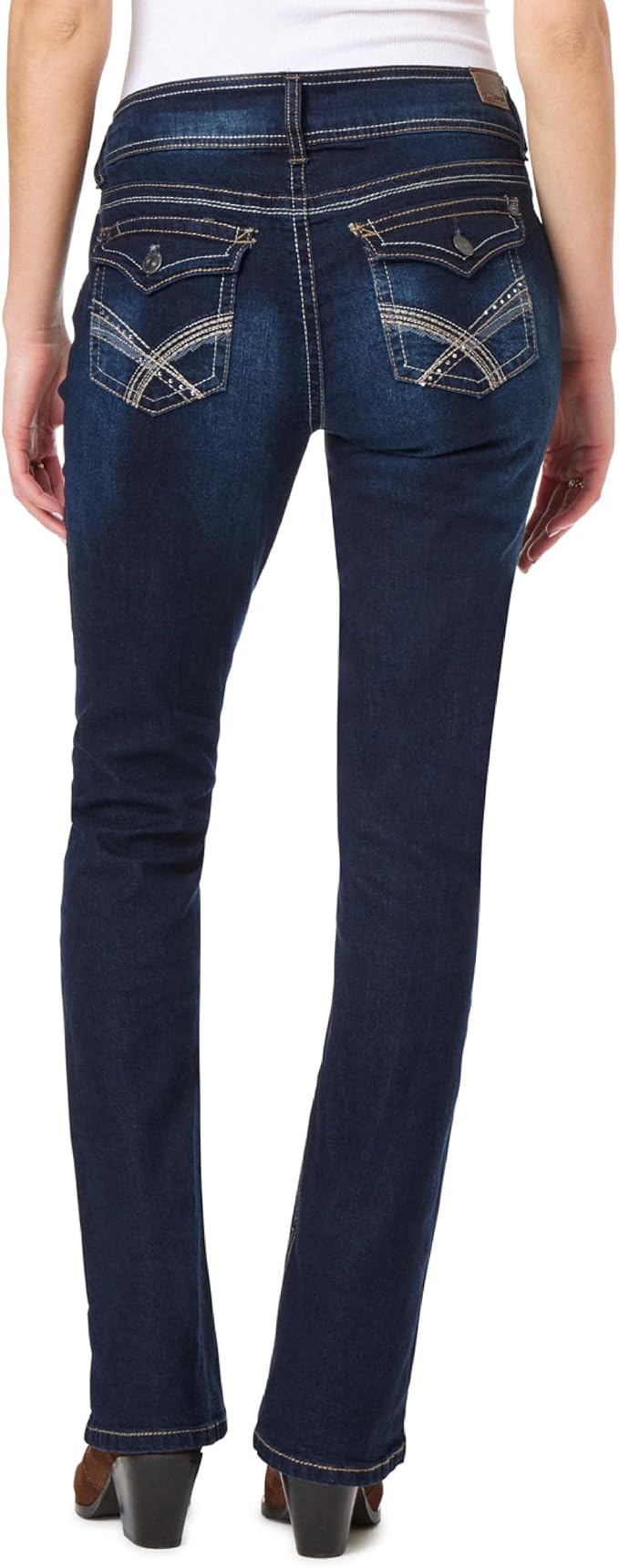 WallFlower Luscious Curvy Bootcut Jeans for Women Mid-Rise Insta Stretch Denim Size-Inclusive Juniors Jeans