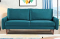 Kent Velvet Sofa for Modern Living Rooms and Compact Spaces Comfy 3 Seater Couch Studio Apartment Furniture with Sleek Design Greenish Blue