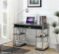 Maykoosh Home Office Desk with Shelves - Corner Desk Computer Table - 47 x 15.75 - Charcoal Gray
