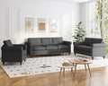 PUREMIND 3 Piece Living Room Sets Furniture Sectional Couch and Loveseat and Armchair Set Modern 3 Seater Sofa + 2 Seater Couch+ Accent Chair Furniture Set for Living Room
