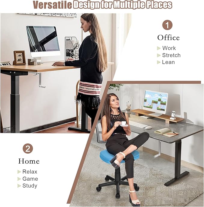 Tangkula Hand Crank Stand Up Desk Frame Manual Height Adjustable Standing Workstation with Foldable Crank Handle Cable Management Tray Headphone Hook Ergonomic Sit Stand Desk Frame for Home Office