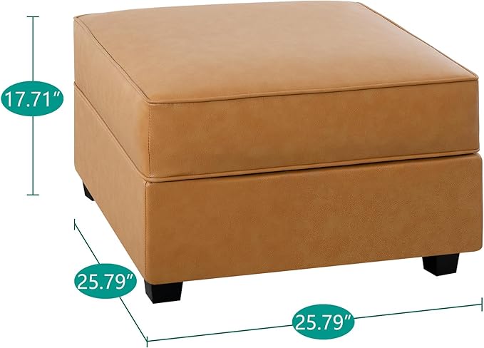 Naomi Home Elizabeth Modern DIY Collection Caramel/Ottoman/Air Leather