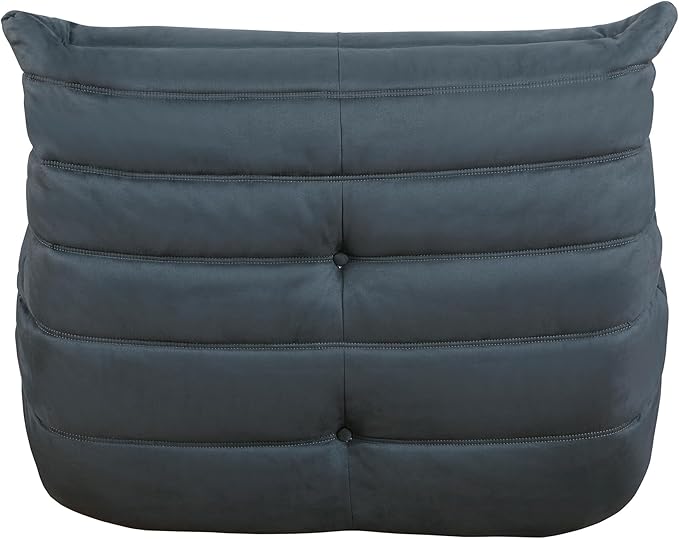 Lexicon Single Sofa Chair Floor Sofa Couch 33.5 Microfiber Floor Sofa Chair for Living Room Accent Chair High Resilient Foam-Filled Accent Single Chair for Bedroom/Office/Waiting Room Charcoal