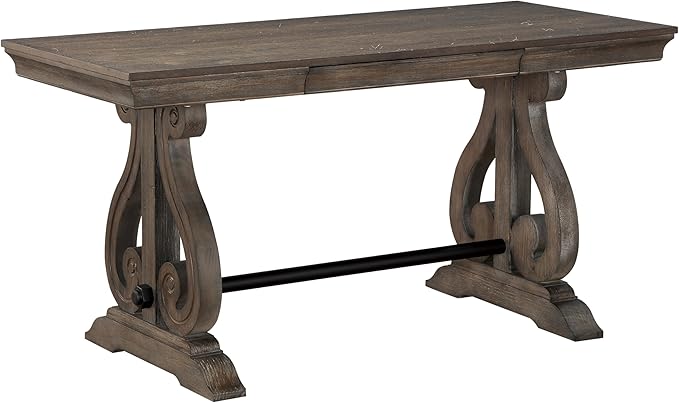 Dark Oak Finish 1pc Durable Writing Desk with Hidden Drawer Classic Traditional Wooden Home Office Furniture
