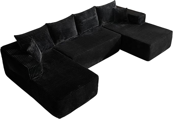 134 Modular Sectional Sofa Cloud Sectional Couch with Deep Seat Modern Modular U-Shape Sofa Couch with ChaiseUpholstered Couches for Living Room Bedroom