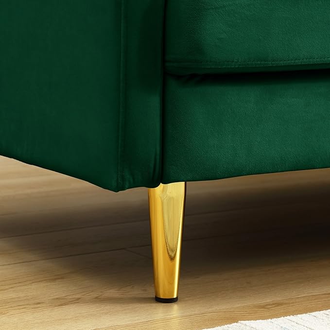 66.9“ Loveseat SofaModern Velvet Small CouchButton Tufted Upholstered Furnituremini CouchSmall loveseat with 2 PillowsSuitable for Living Room Bedroom Apartment. (Green)