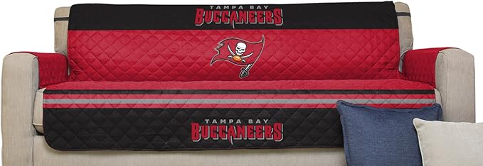 Pegasus Sports NFL Unisex NFL Sofa Couch Reversible Furniture Protector with Elastic Straps 75-inches by 110-inches