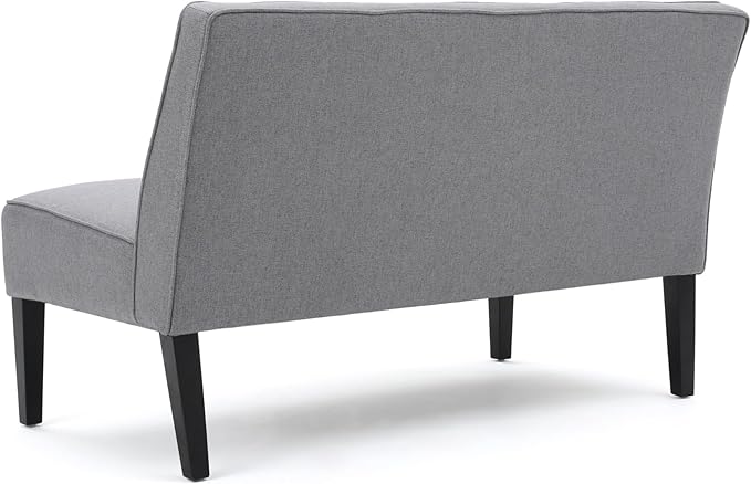 50'' Loveseat Sofa Modern Two-Seater Compact Upholstered Sofa for Small Space Bedroom Hallway Bench Grey.