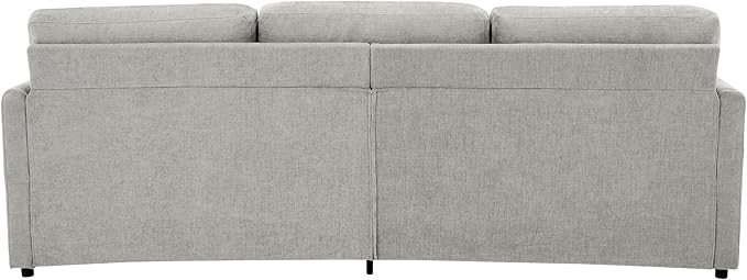 89 Oversized Cozy Upholstered 3-Seater Sofa Comfy Cloud Sofa with Detachable Lumbar Pillow Chenille Fabric Cloud Sofa Double Cushion Couch for Living Room (Light Grey-3c)