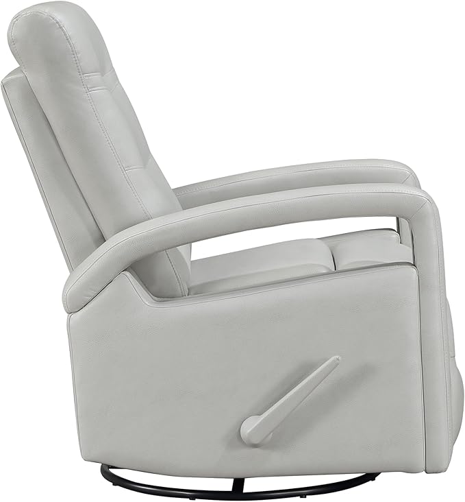 Lexicon Swivel Glider Recliner Chair Living Room Reclining Sofa Chair Home Theater Seating Manual Recliner Sofa Chair with Lever for Living Room/Office/Apartment Smoke