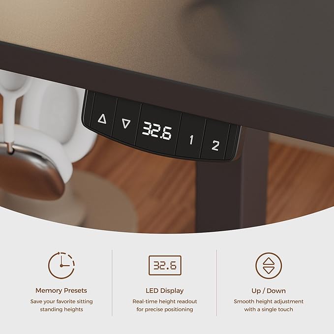Mericonia L-Shaped Standing Desk with Cable Management Corner Stand Up Desk Electric Adjustable Computer Desk for Home Office Work