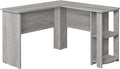 Monarch Specialties I 7720 Computer Desk Home Office Corner Storage Shelves 48 L L Shape Work Laptop Laminate Grey Contemporary Modern