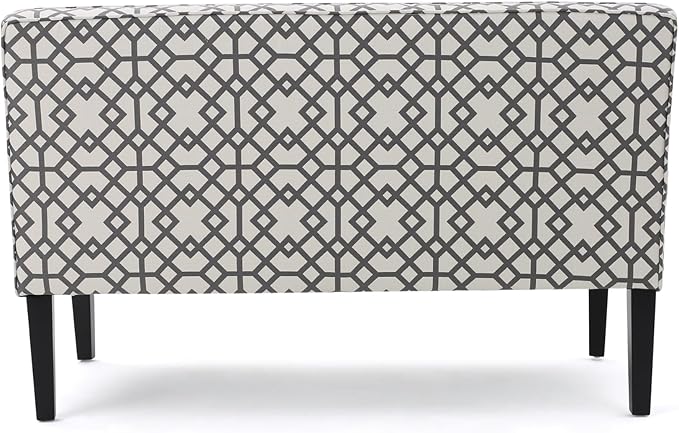 50'' Loveseat Sofa Modern Two-Seater Compact Upholstered Sofa for Small Space Bedroom Hallway Bench Geometric Pattern.
