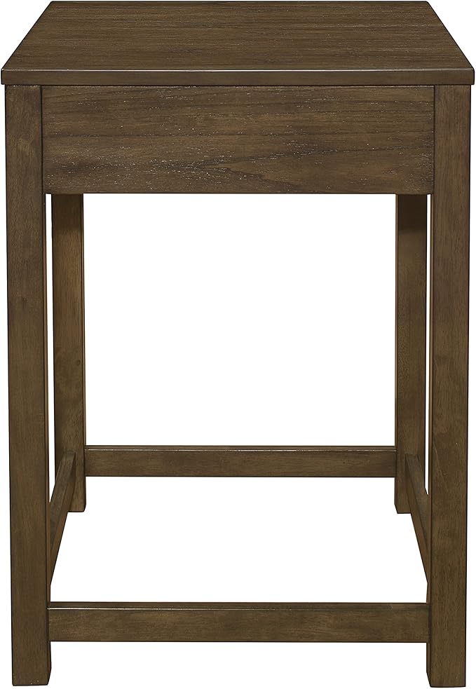 Lexicon Abbey Square Home Office Corner Unit Table 22 x 22 Brown Gray